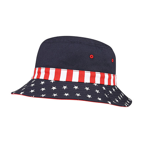 Bucket Hat - USA Flag Print - HT-7801F